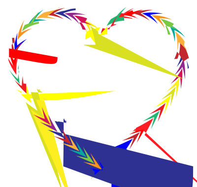 Colorful Arrows Heart clipart
