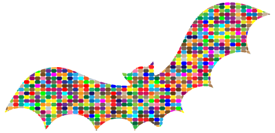 Colorful Bat Mosaic clipart