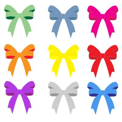 Colorful Bows And Ribbons clipart