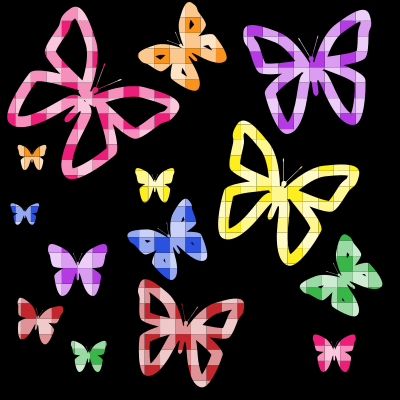 Colorful Butterflies Wallpaper clipart