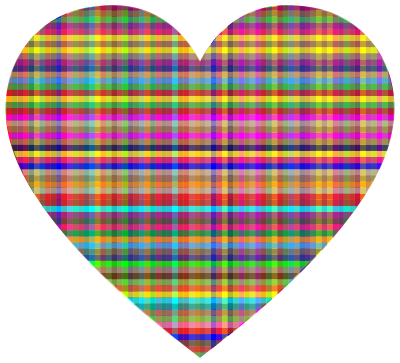 Colorful Checkered Heart clipart
