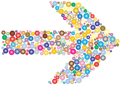 Colorful Circles Arrow 2 clipart