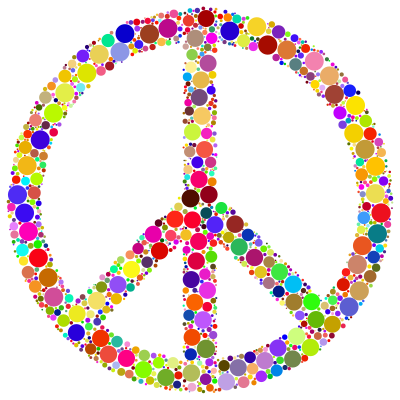 Colorful Circles Peace Sign 2 clipart