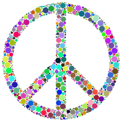 Colorful Circles Peace Sign clipart