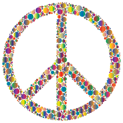 Colorful Circles Peace Sign 5 clipart