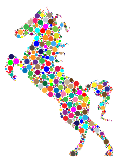 Colorful Circles Stallion clipart