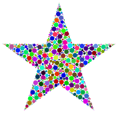Colorful Circles Star clipart