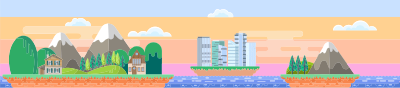 Colorful Cityscape 3 clipart