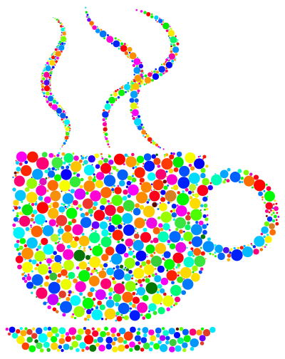 Colorful Coffee Circles 2 clipart