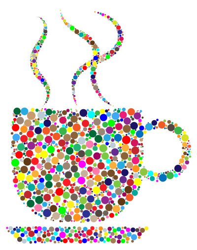 Colorful Coffee Circles clipart