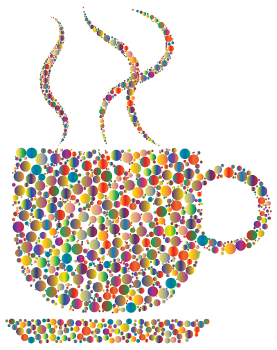 Colorful Coffee Circles 4 clipart
