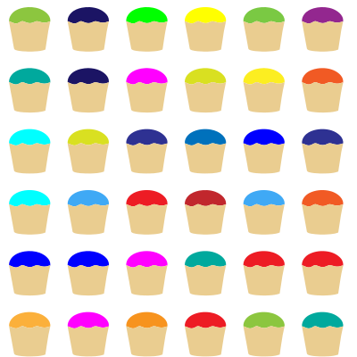Colorful Cupcakes Pattern clipart