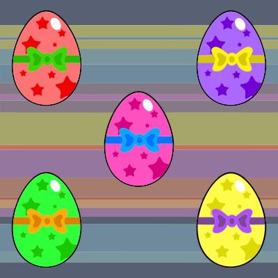 Colorful Decorated Easter Eggs clipart