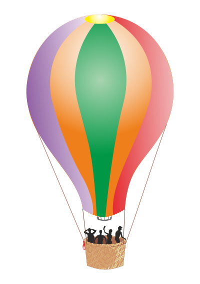 Colorful Detailed Hot Air Balloon clipart