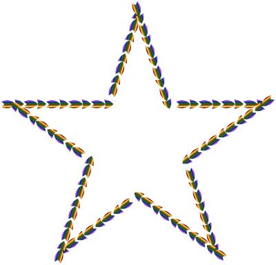 Colorful Direction Star clipart