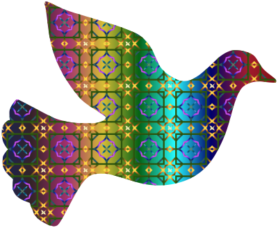 Colorful Dove Pattern clipart