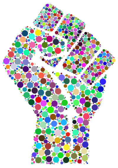 Colorful Fist Circles clipart