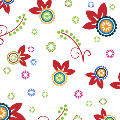 Colorful Floral Pattern Background 2 clipart