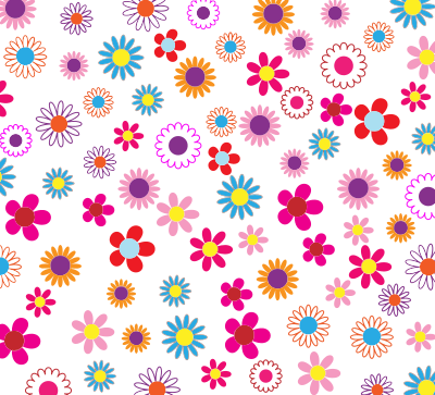 Colorful Floral Pattern Background clipart