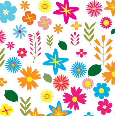 Colorful Floral Pattern Background 3 clipart