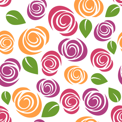 Colorful Floral Pattern Background 8 clipart