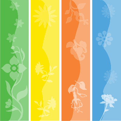Colorful Floral Session Banners clipart