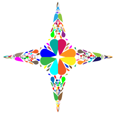 Colorful Floral Spatter 3 clipart