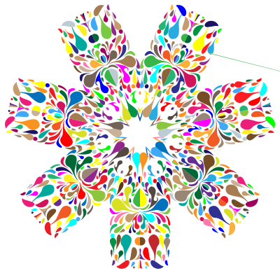 Colorful Floral Spatter 6 clipart