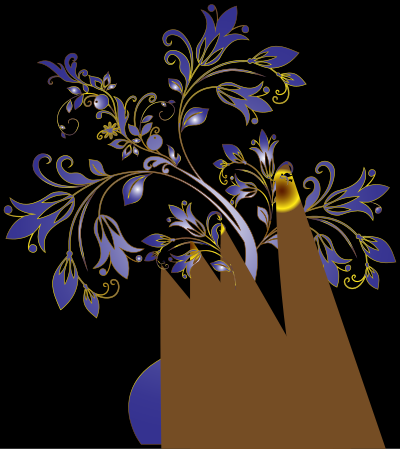 Colorful Floral Tree 15 clipart