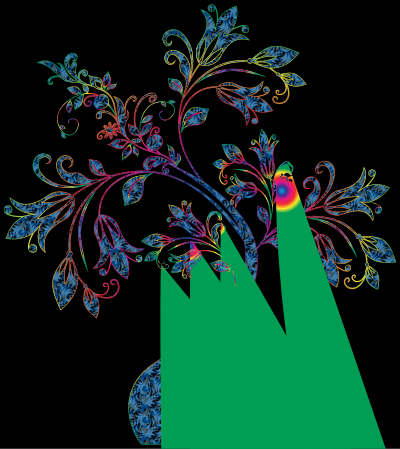 Colorful Floral Tree 17 clipart