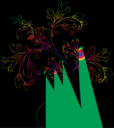 Colorful Floral Tree 17 Variation 2 clipart