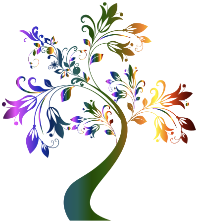 Colorful Floral Tree clipart