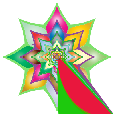 Colorful Flower Silhouette 2 clipart