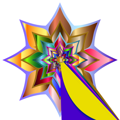 Colorful Flower Silhouette 4 clipart