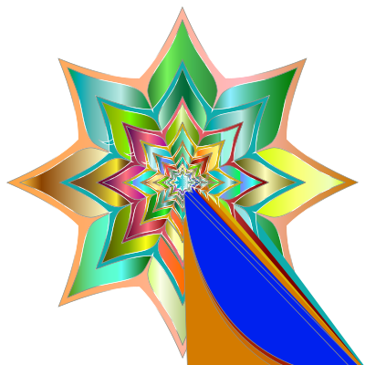 Colorful Flower Silhouette 4 Variation 3 clipart