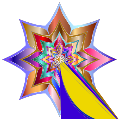 Colorful Flower Silhouette 4 Variation 4 clipart