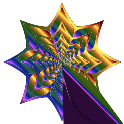 Colorful Flower Silhouette 5 Variation 5 clipart