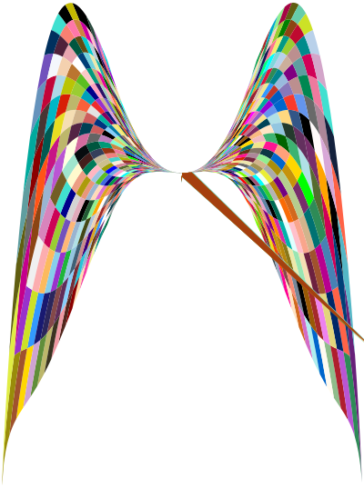 Colorful Geometric Angel Wings clipart