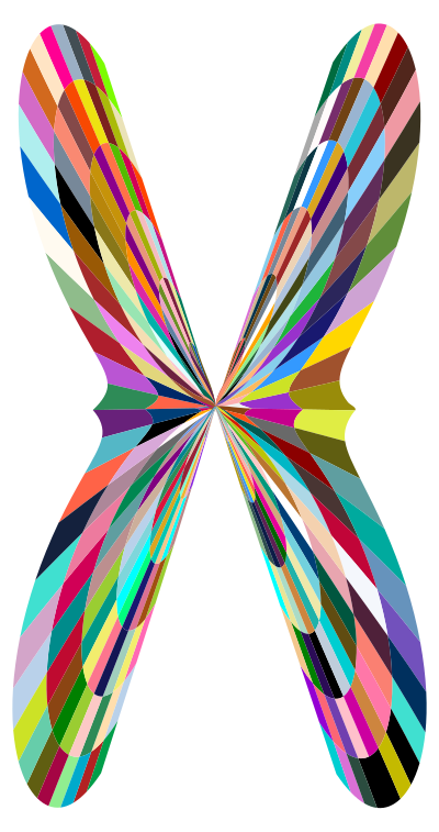 Colorful Geometric Butterfly 2 clipart