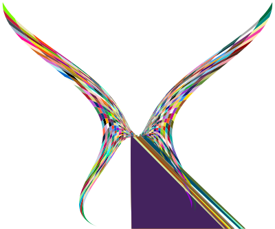 Colorful Geometric Butterfly 5 clipart
