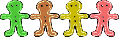 Colorful Gingerbread Men clipart