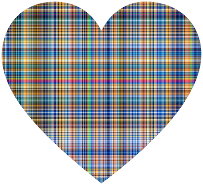 Colorful Gingham Heart clipart