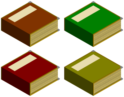 Colorful Hard Cover Book clipart