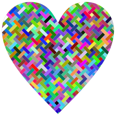 Colorful Heart Lattice Weave clipart