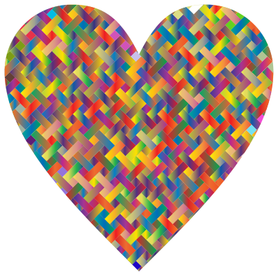 Colorful Heart Lattice Weave 5 clipart