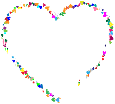 Colorful Hearts Frame clipart