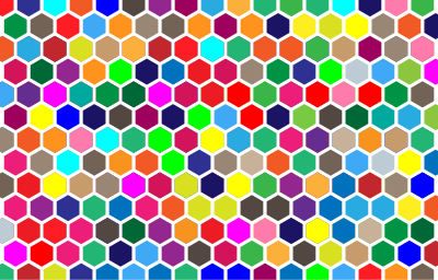 Colorful Hex Grid Pattern 2 clipart