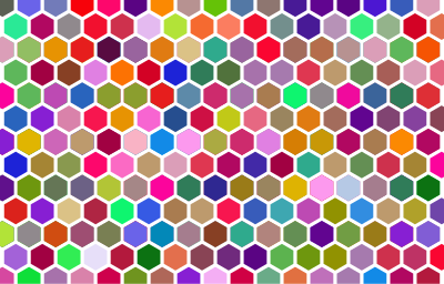 Colorful Hex Grid Pattern 3 clipart