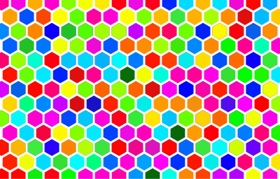 Colorful Hex Grid Pattern 4 clipart
