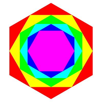 Colorful Hexagons 2-18-2016 clipart